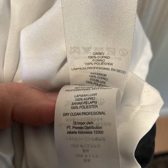 Armani Exchange Razorback White and Black Button Down Maxi Dress - Picture 4 of 10